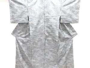 流水に花模様織り出し西陣お召着物